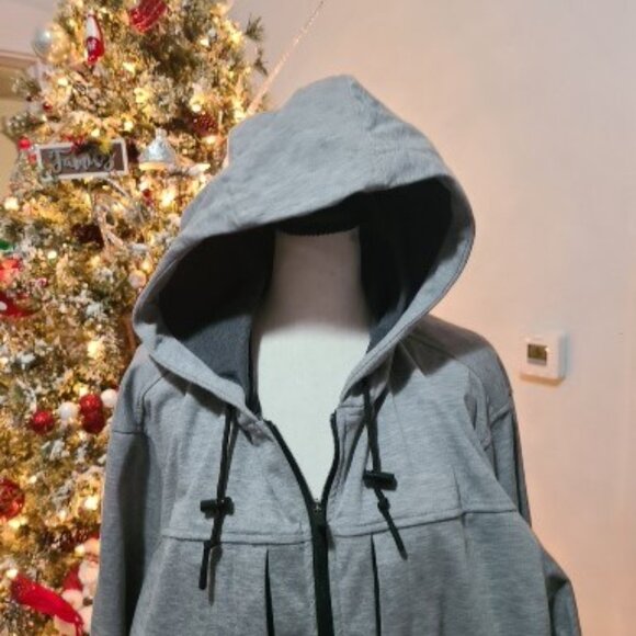 Duluth Trading Jacket Men's Large Gray Sawbill Sweats Hooded Full Zip - Picture 3 of 5